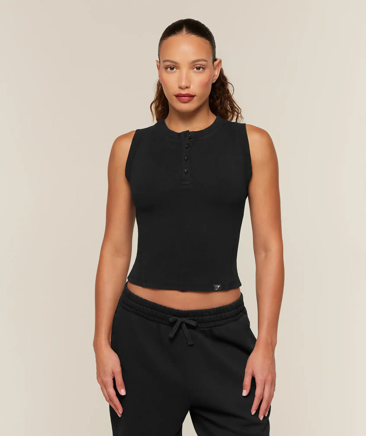 Power Washed Ribbed Henley Tank
