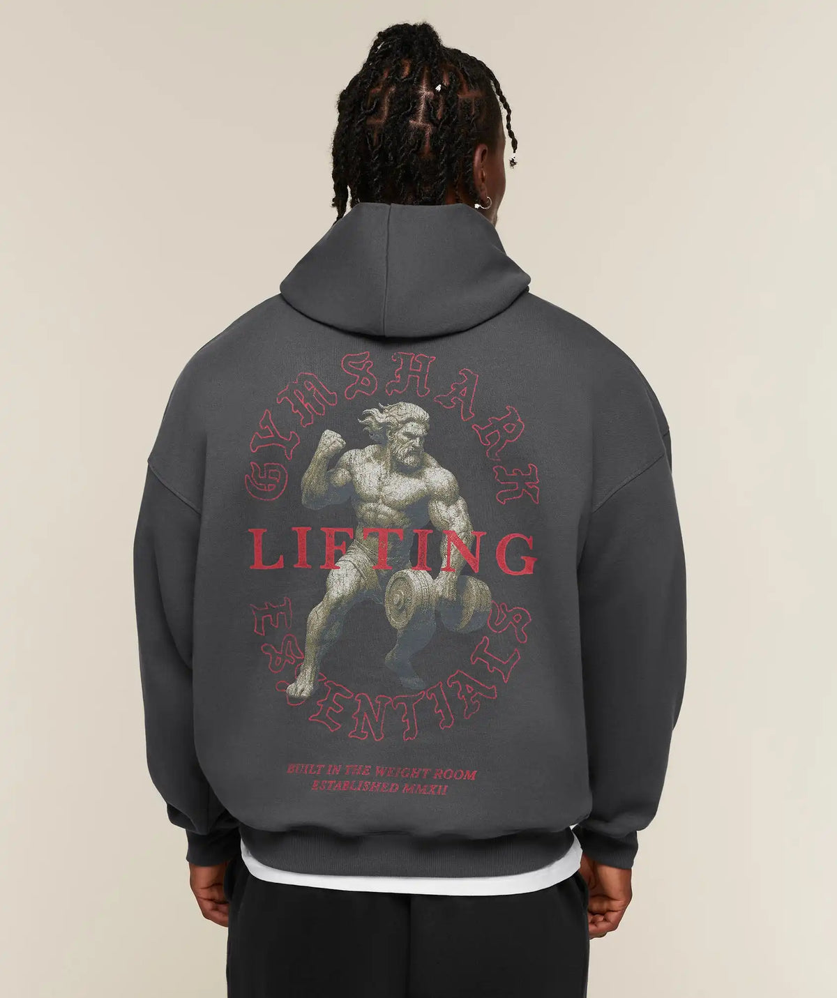Lifting Statue Graphic Hoodie
