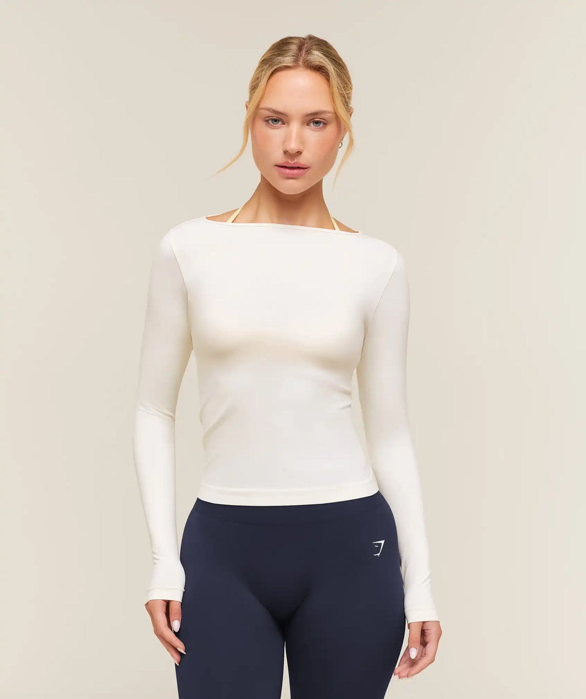Everyday Seamless Wide Neck Long Sleeve Top