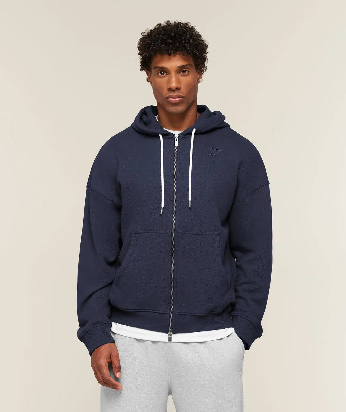 Campus Crest Zip Through Hoodie