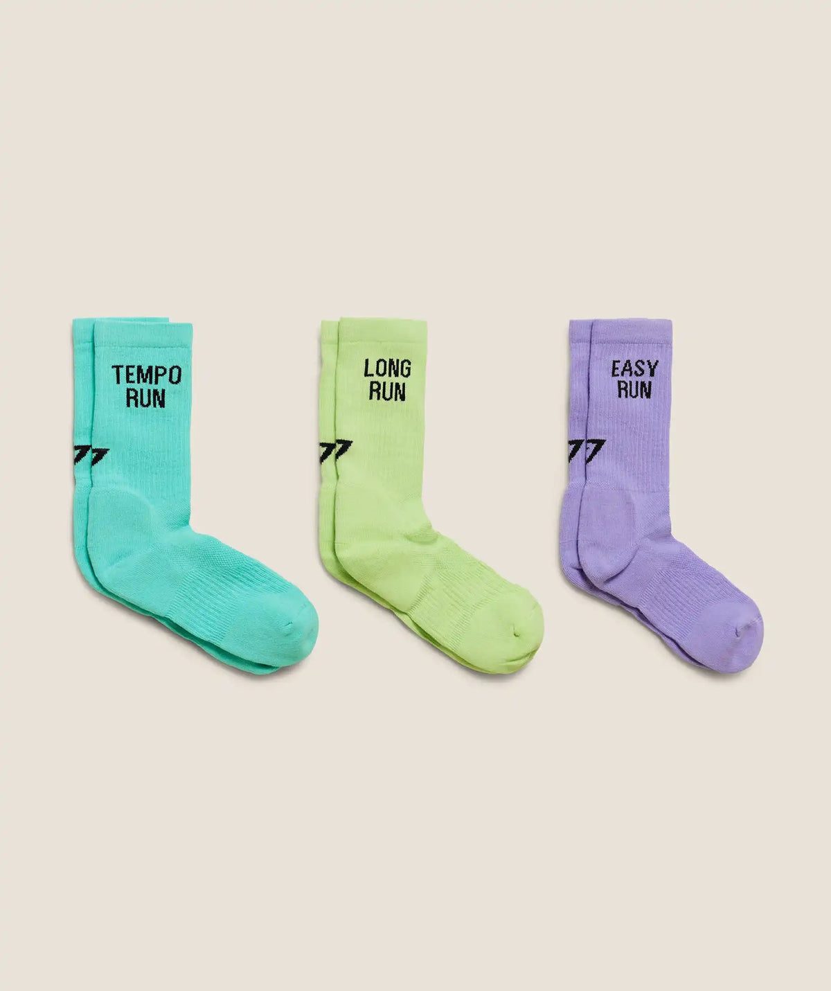 Running Graphic Performance Crew Sock 3pk