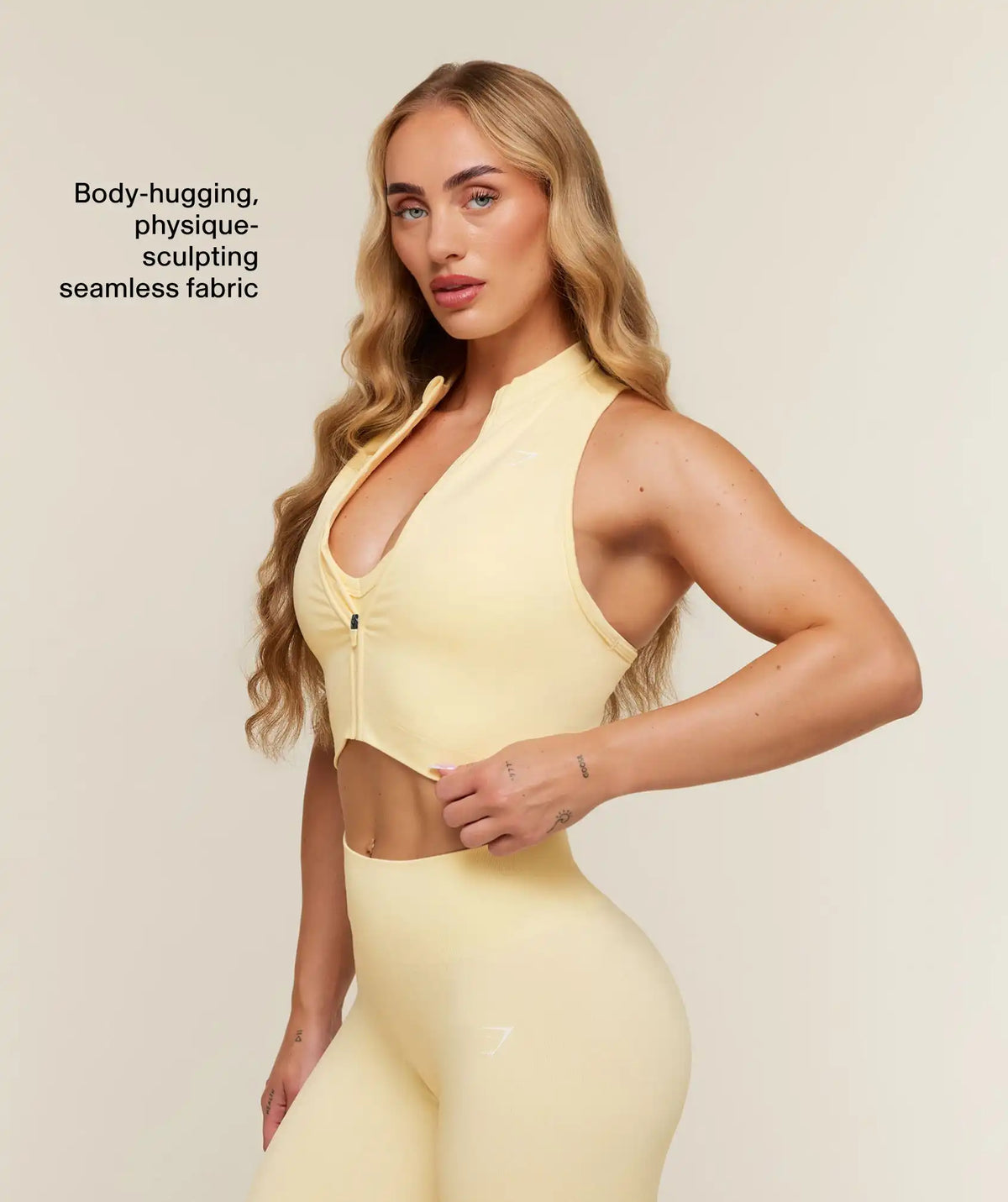 Adapt Solid Zip Front Top