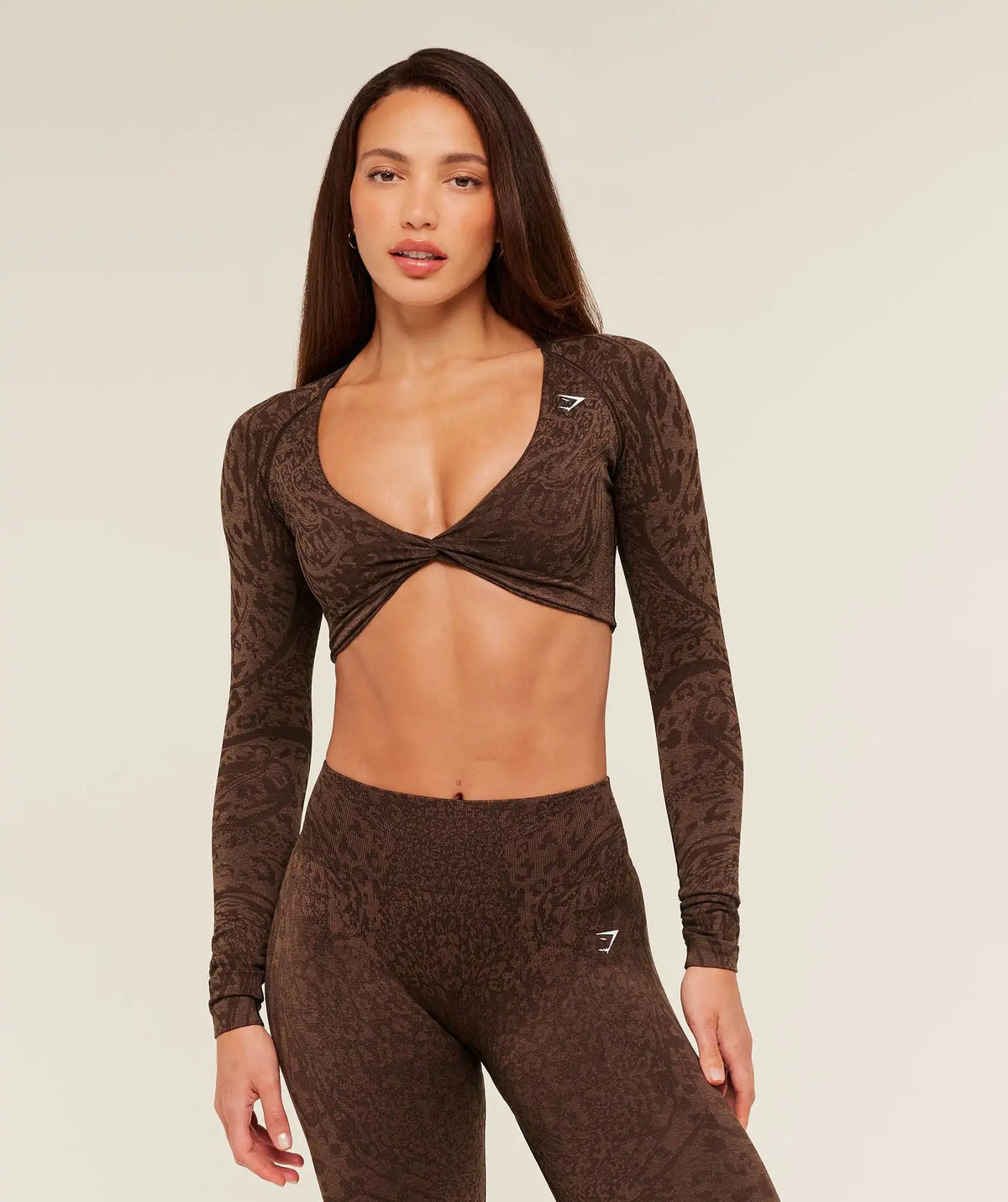 Adapt Animal Long Sleeve Crop Top